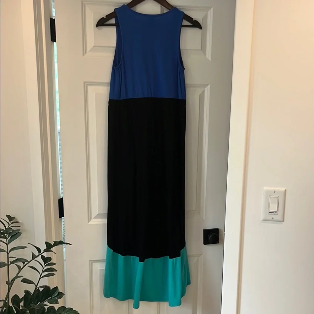 George Blue and Black Sleeveless Dress - Picture 6 of 8
